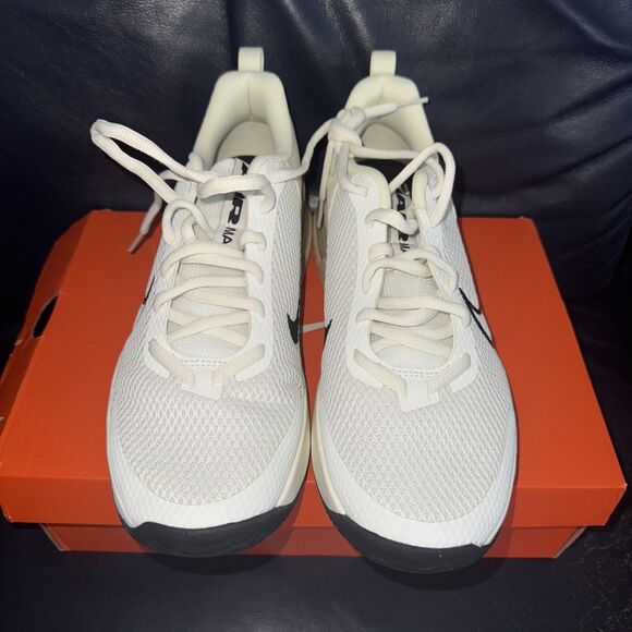 Mens Size 12 Nike Air Max Alpha Trainer 6 Sail Black Casual Training FQ1833 100 - Picture 3 of 5